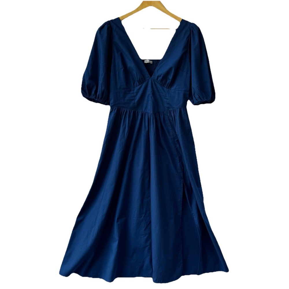 Abercrombie & Fitch Corset Puff Sleeve Dress - Large Tall